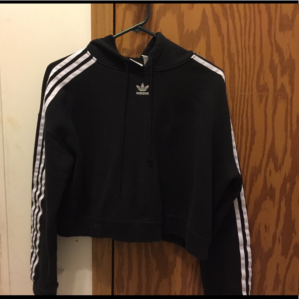 Adidas crop hoodie‼️